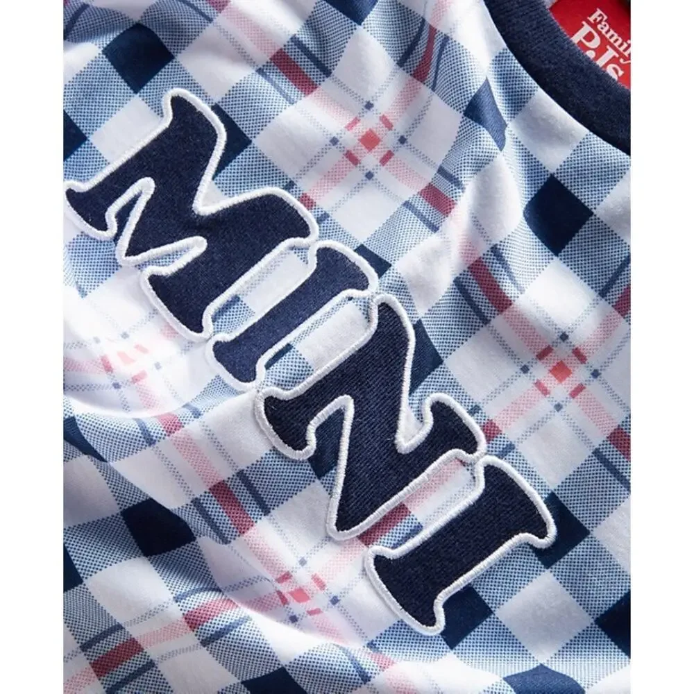 Family PJs Kids Mini Mix It Pajama Set Simple Plaid Blue NWT Size XL 14-16